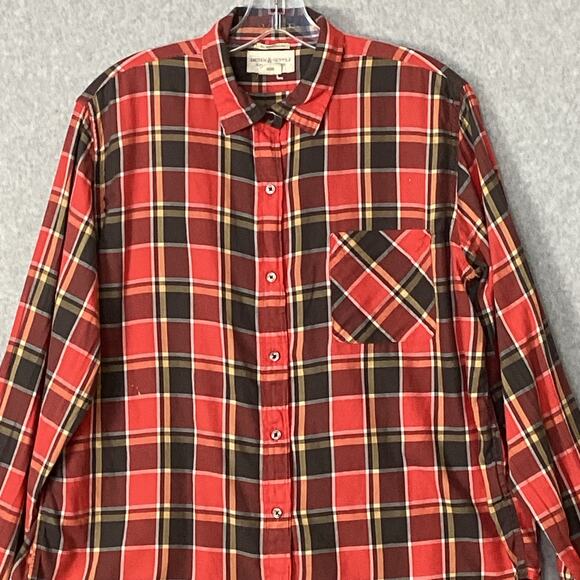 Ralph Lauren Denim & Supply Shirt Size L RL Boyfriend Plaid Button Up - Picture 1 of 16